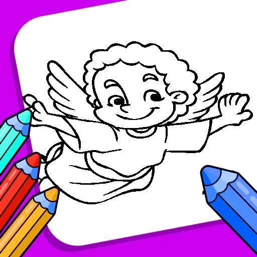 Angels Coloring Book